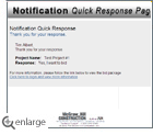 Notification of Quick Response